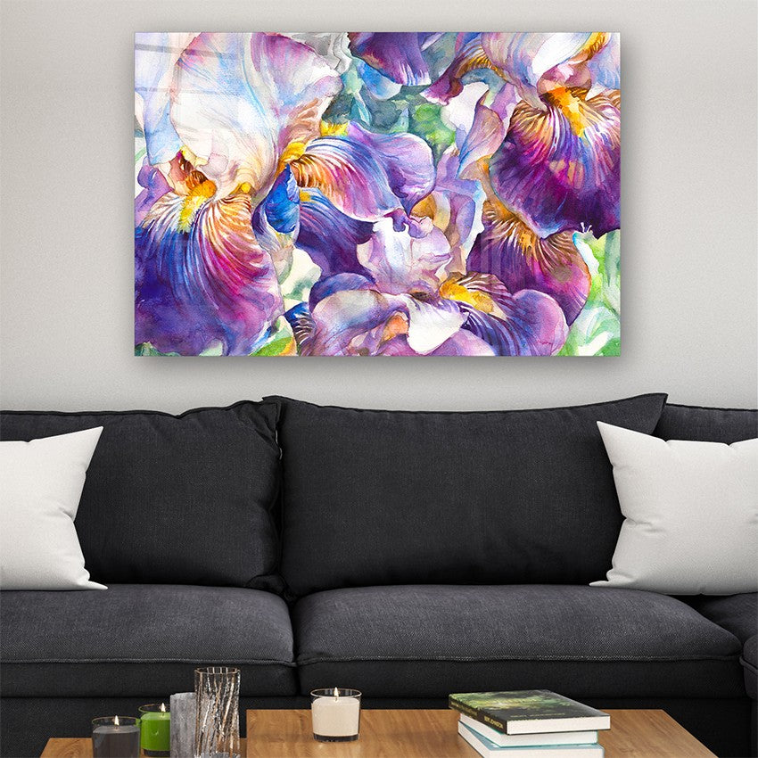 Quadro Decorativo em Vidro Temperado Multicolor 50x70cm - Arte Moderna para Parede