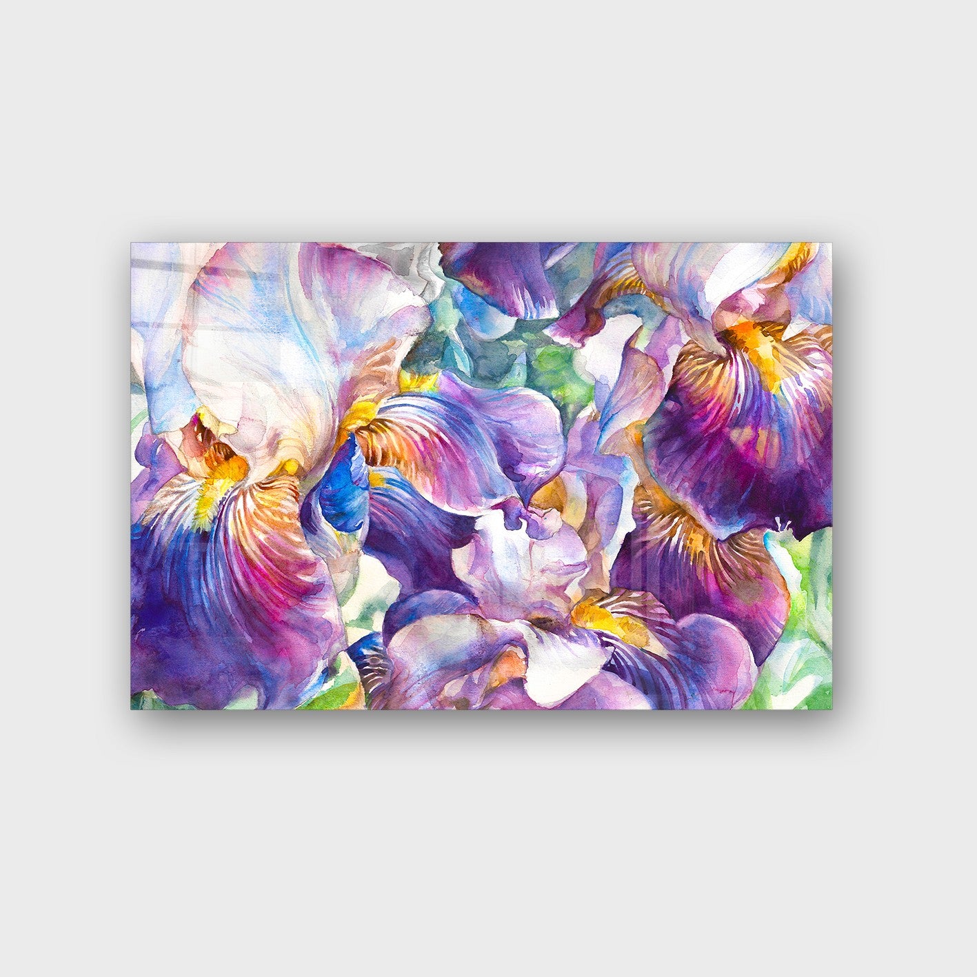 Quadro Decorativo em Vidro Temperado Multicolor 50x70cm - Arte Moderna para Parede