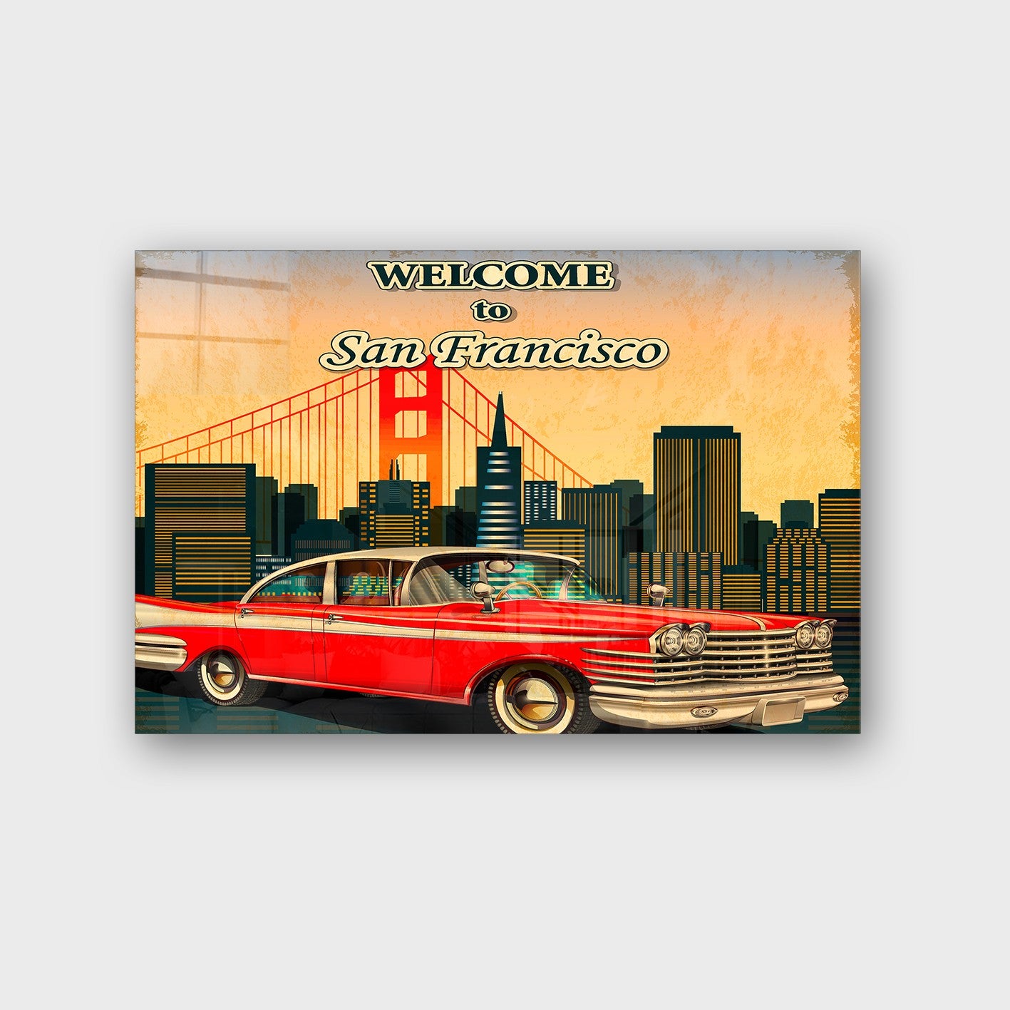 Quadro Decorativo em Vidro Temperado Multicolor 70x100cm - Arte Moderna para Parede