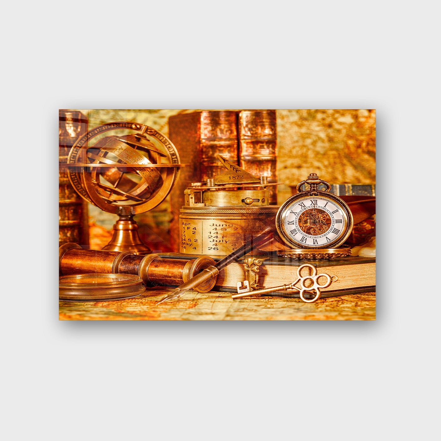 Quadro Decorativo em Vidro Temperado Multicolor 40x60cm - Arte Moderna para Parede