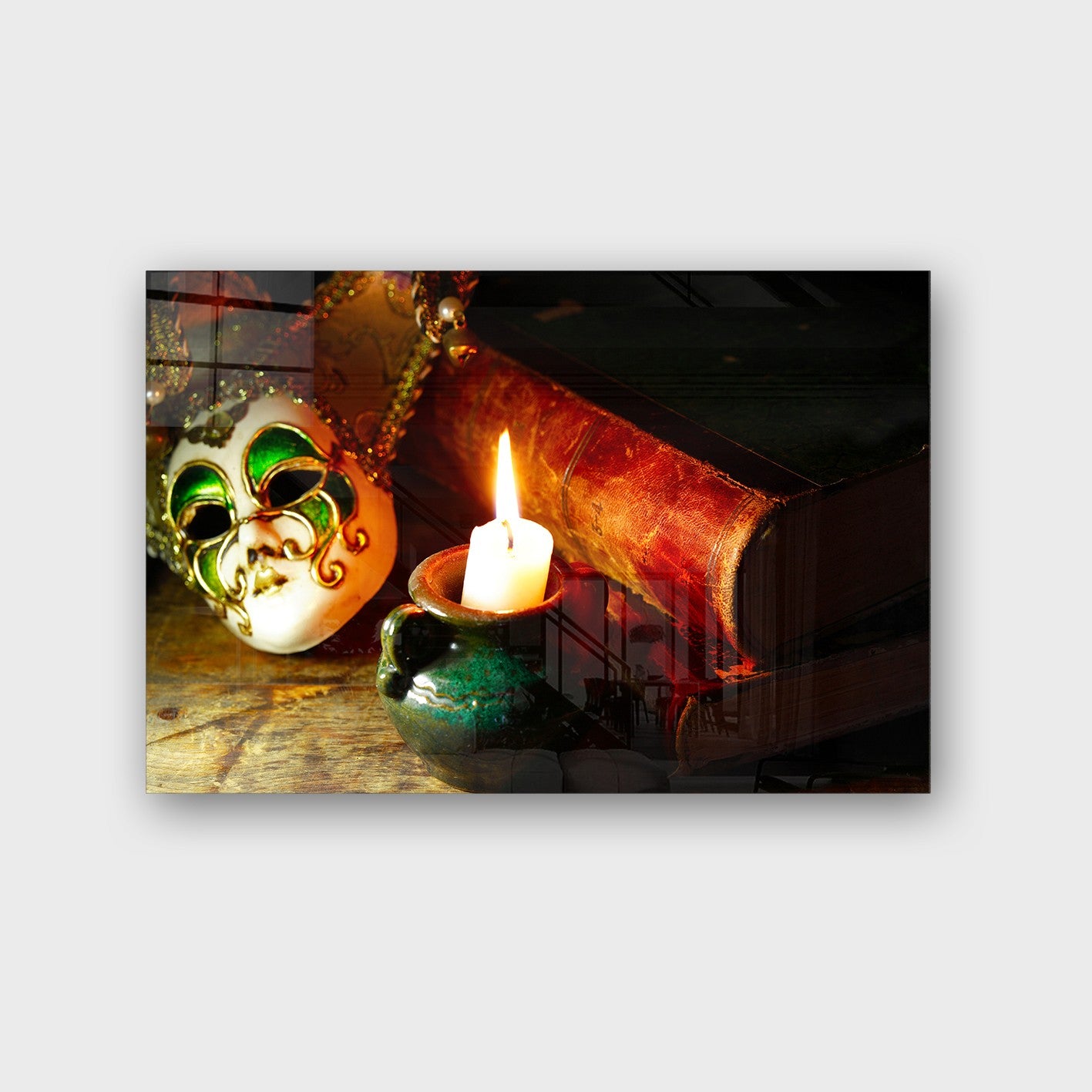 Quadro Decorativo em Vidro Temperado Multicolor 50x70cm - Arte Moderna para Parede