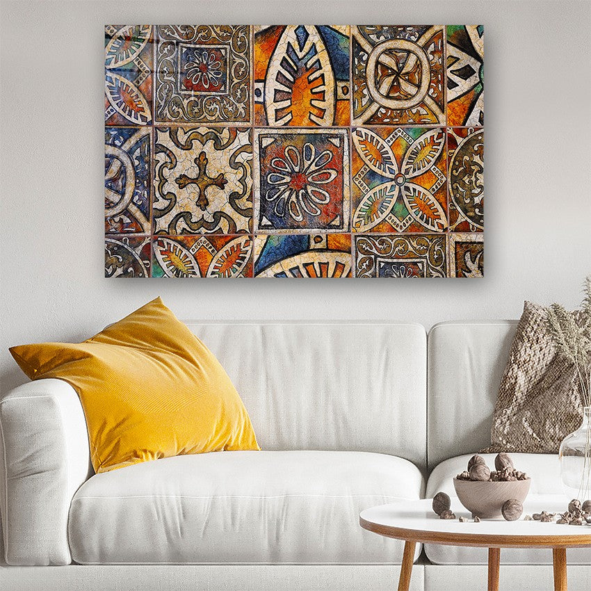 Quadro Decorativo em Vidro Temperado Multicolor 70x100cm - Arte Moderna para Parede