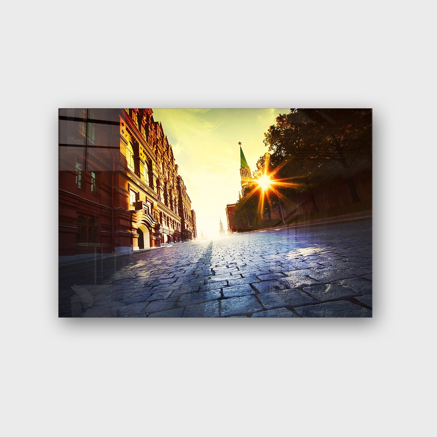 Quadro Decorativo em Vidro Temperado Multicolor 40x60cm - Arte Moderna para Parede