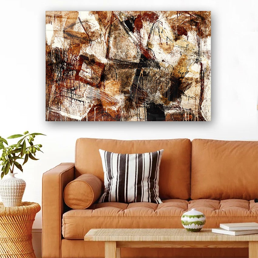 Quadro Decorativo em Vidro Temperado Multicolor 40x60cm - Arte Moderna para Parede