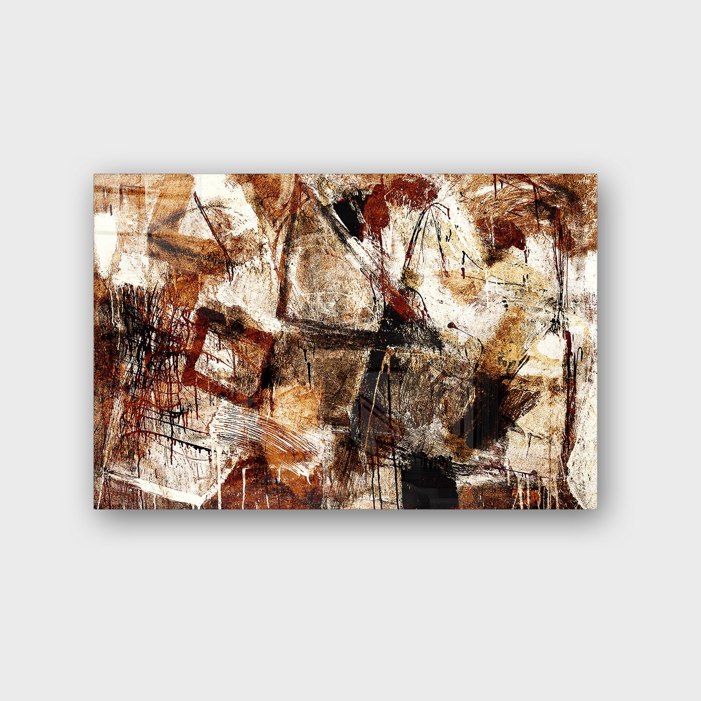 Quadro Decorativo em Vidro Temperado Multicolor 40x60cm - Arte Moderna para Parede