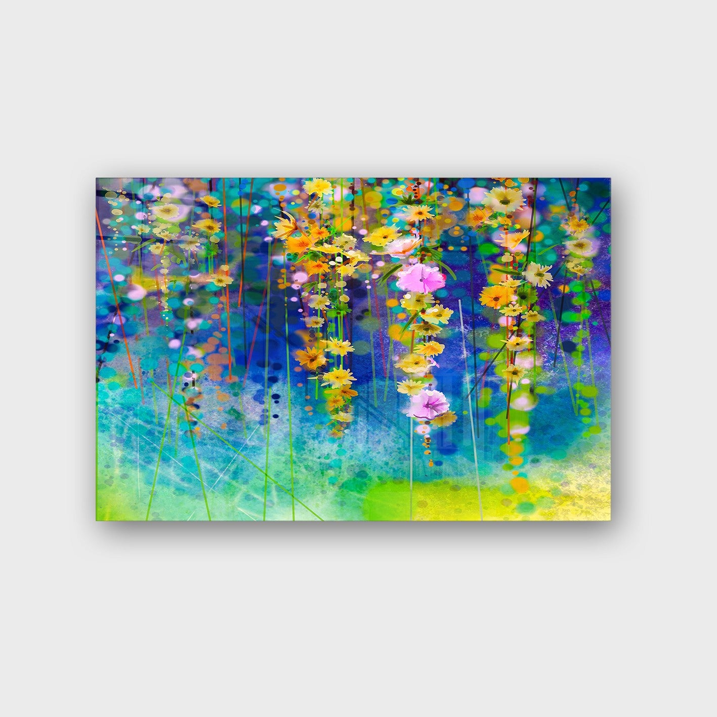 Quadro Decorativo em Vidro Temperado Multicolor 70x100cm - Arte Moderna para Parede