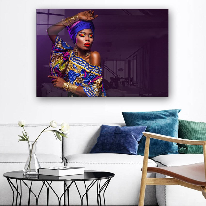 Quadro Decorativo em Vidro Temperado Multicolor 70x100cm - Arte Moderna para Parede