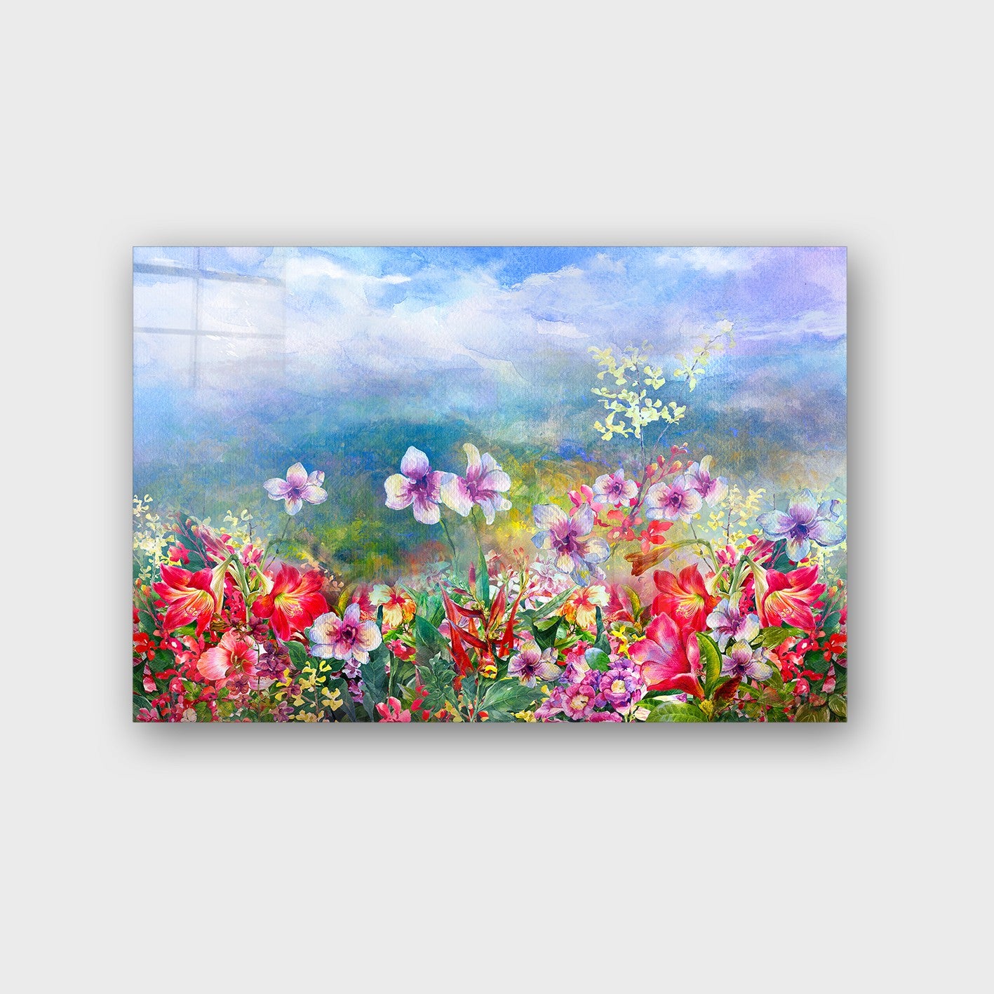 Quadro Decorativo em Vidro Temperado Multicolor 70x100cm - Arte Moderna para Parede