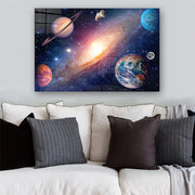 Quadro Decorativo em Vidro Temperado Multicolor 40x60cm - Arte Moderna para Parede