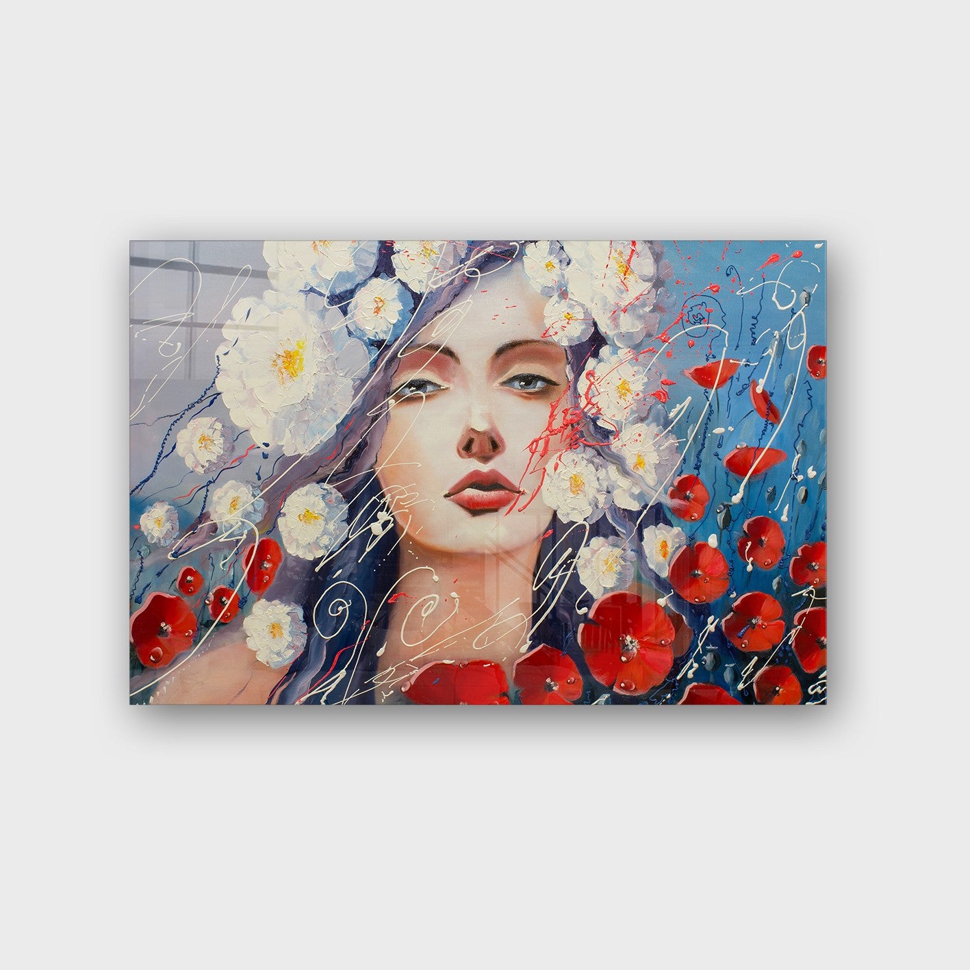 Quadro Decorativo em Vidro Temperado Multicolor 70x100cm - Arte Moderna para Parede