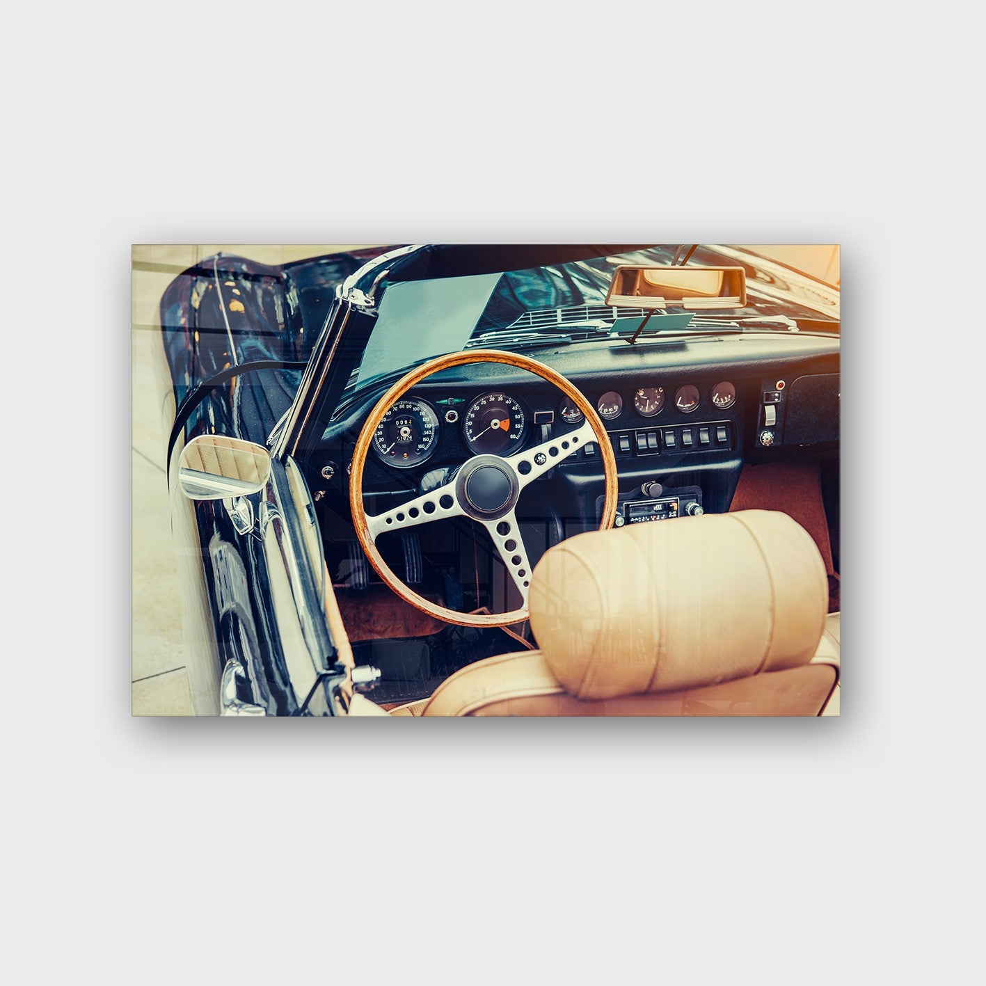 Quadro Decorativo em Vidro Temperado Multicolor 40x60cm - Arte Moderna para Parede