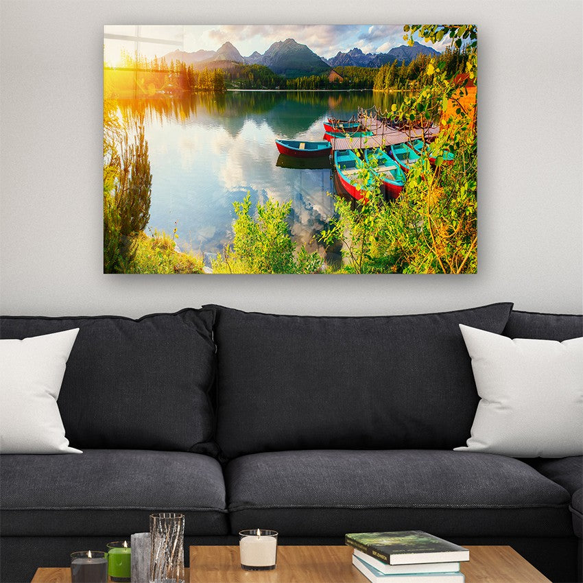 Quadro Decorativo em Vidro Temperado Multicolor 70x100cm - Arte Moderna para Parede