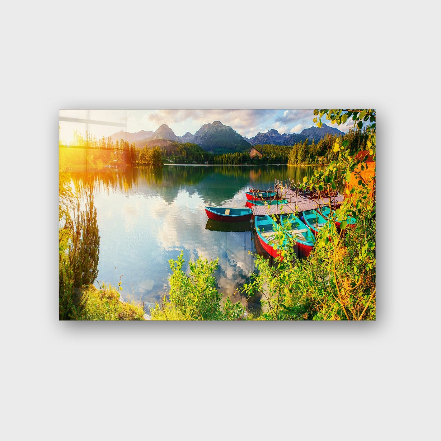 Quadro Decorativo em Vidro Temperado Multicolor 70x100cm - Arte Moderna para Parede