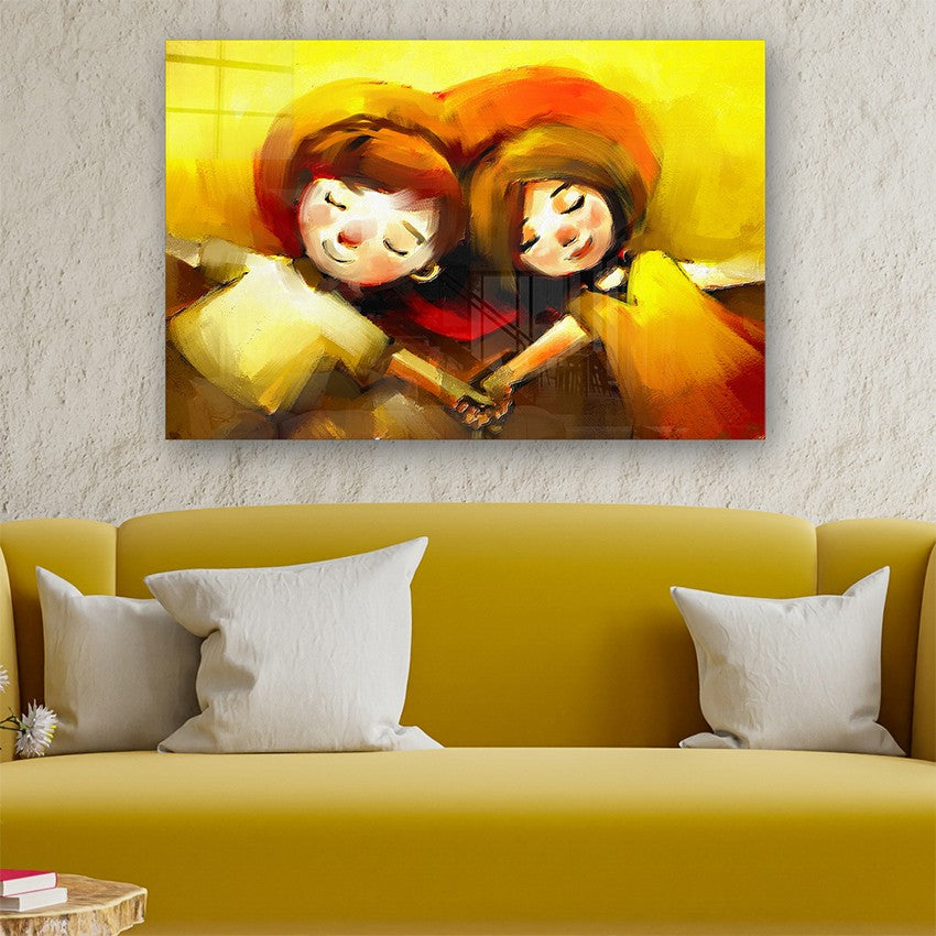 Quadro Decorativo em Vidro Temperado Multicolor 50x70cm - Arte Moderna para Parede