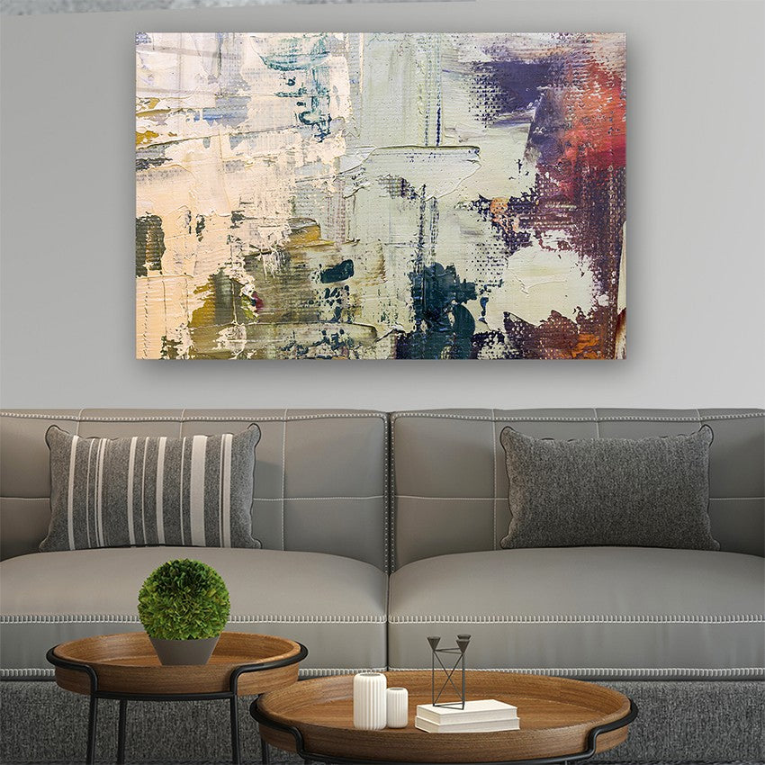 Quadro Decorativo em Vidro Temperado Multicolor 70x100cm - Arte Moderna para Parede