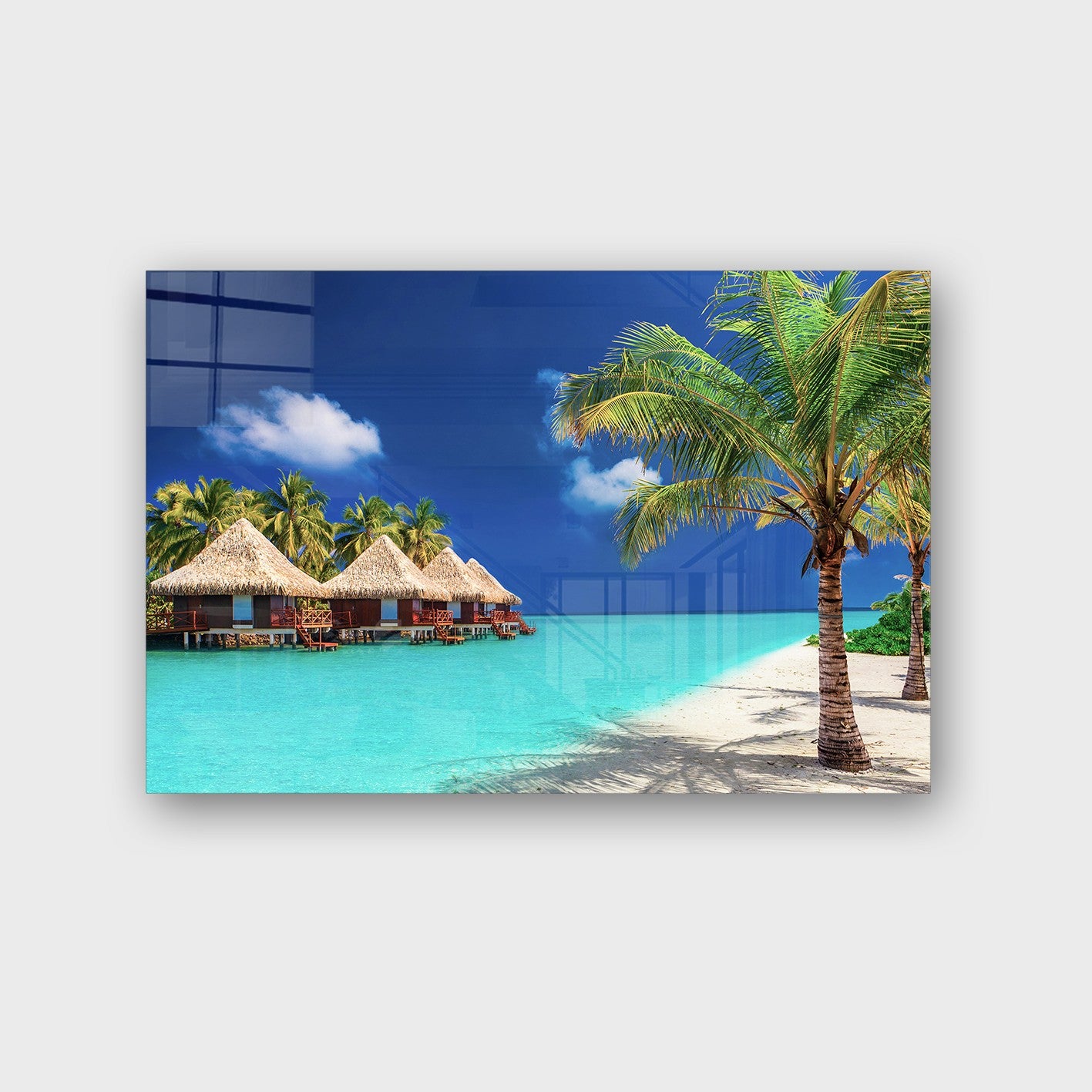 Quadro Decorativo em Vidro Temperado Multicolor 50x70cm - Arte Moderna para Parede