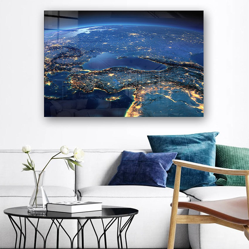 Quadro Decorativo em Vidro Temperado Multicolor 50x70cm - Arte Moderna para Parede