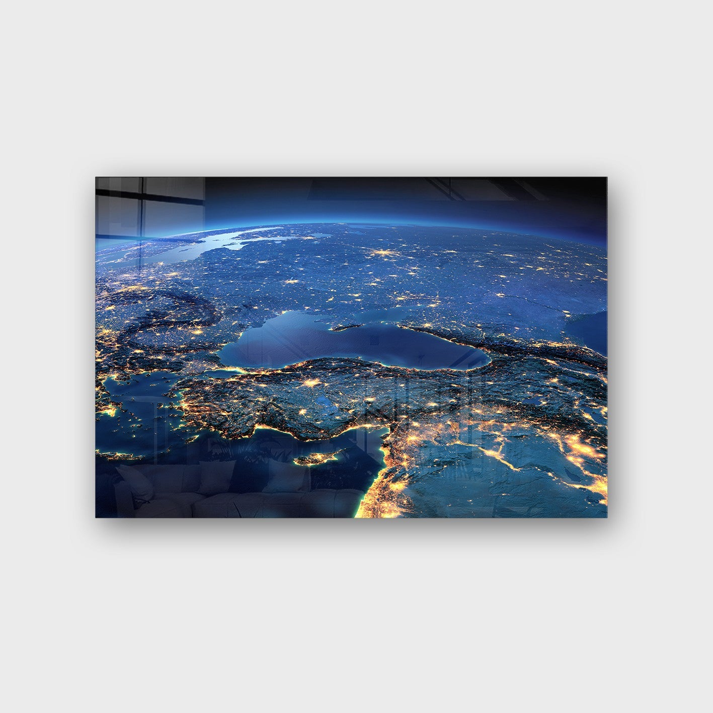 Quadro Decorativo em Vidro Temperado Multicolor 70x100cm - Arte Moderna para Parede