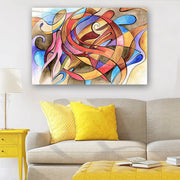 Quadro Decorativo em Vidro Temperado Multicolor 40x60cm - Arte Moderna para Parede