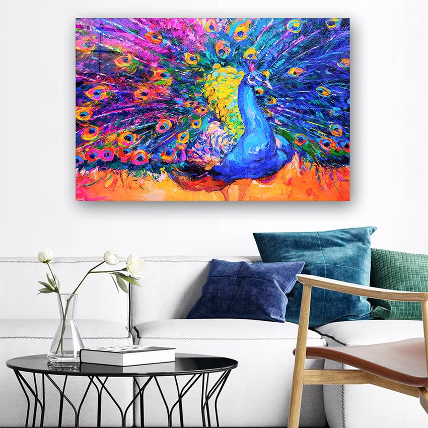 Quadro Decorativo em Vidro Temperado Multicolor 40x60cm - Arte Moderna para Parede