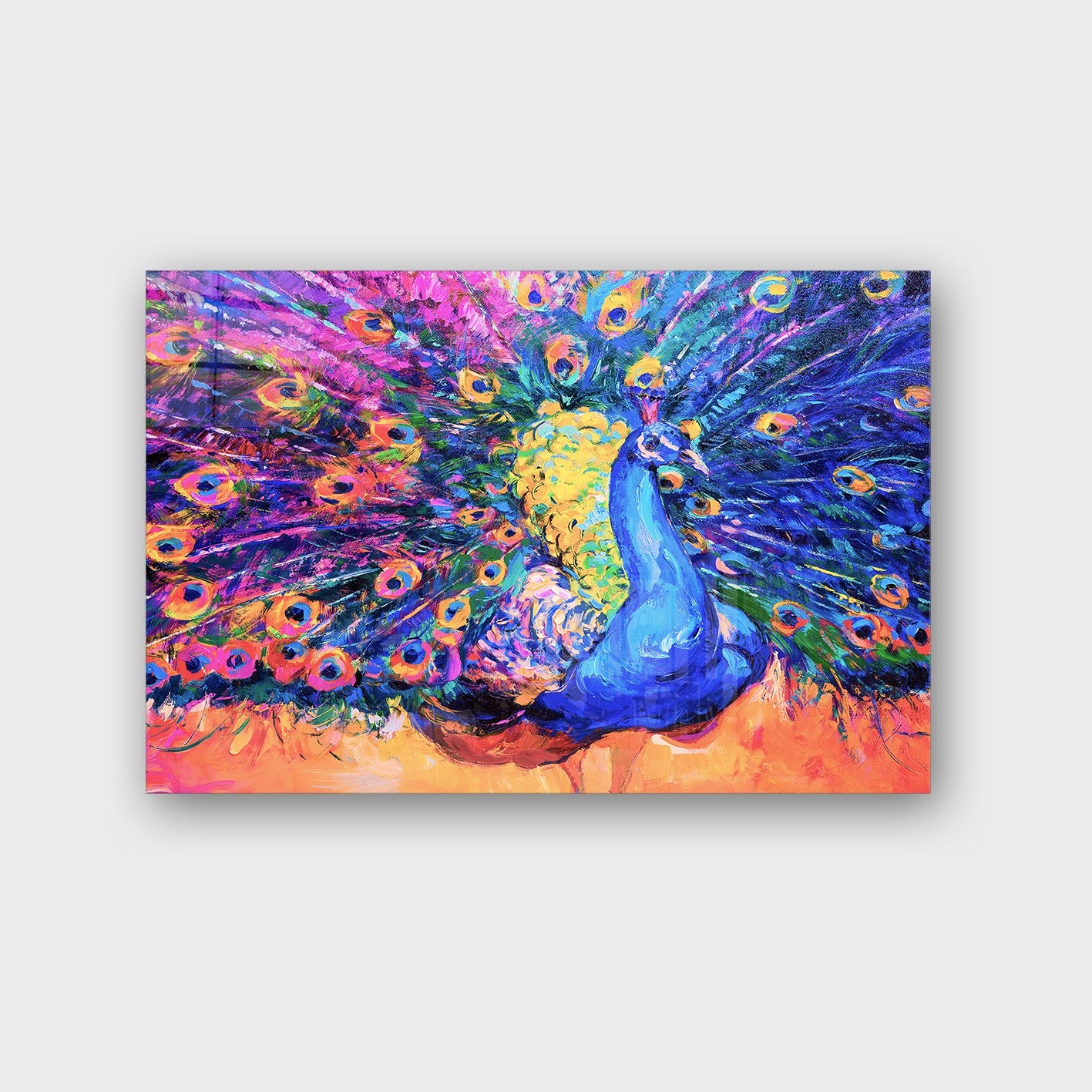 Quadro Decorativo em Vidro Temperado Multicolor 50x70cm - Arte Moderna para Parede