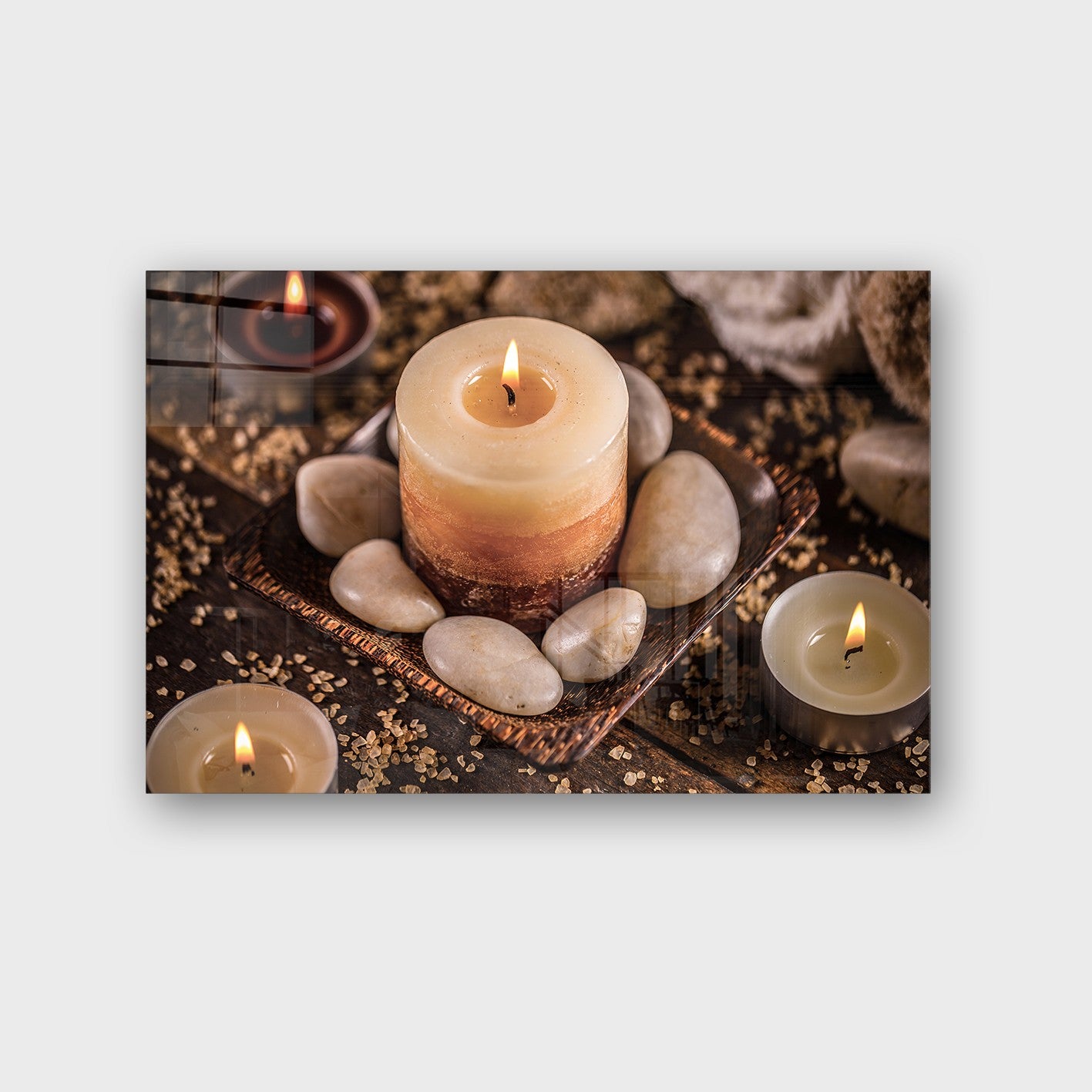 Quadro Decorativo em Vidro Temperado Multicolor 70x100cm - Arte Moderna para Parede