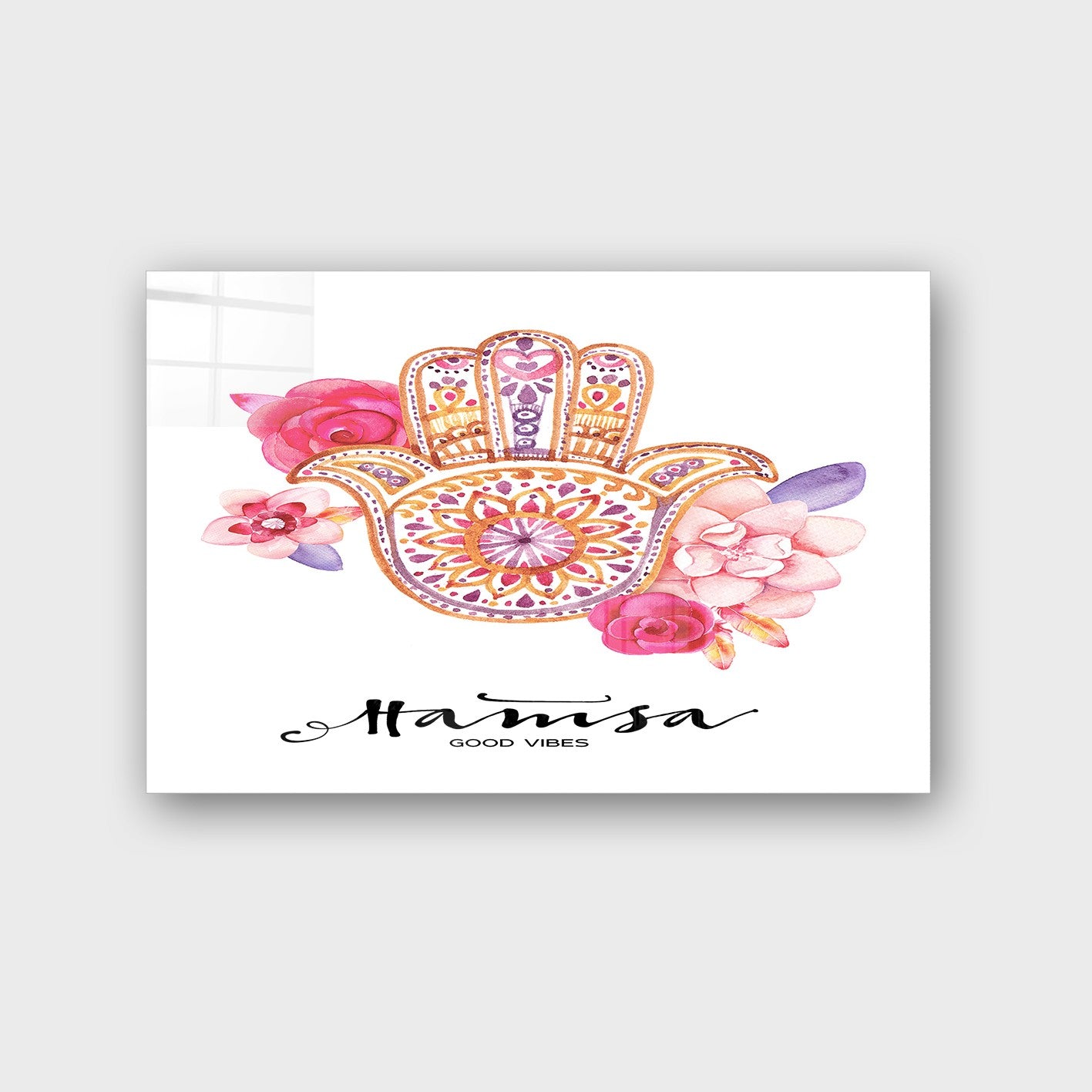 Quadro Decorativo em Vidro Temperado Multicolor 70x100cm - Arte Moderna para Parede