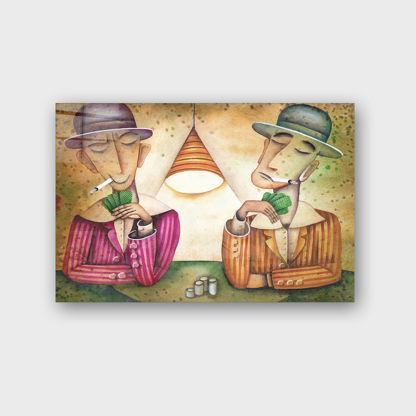 Quadro Decorativo em Vidro Temperado Multicolor 50x70cm - Arte Moderna para Parede