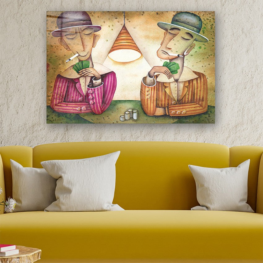 Quadro Decorativo em Vidro Temperado Multicolor 70x100cm - Arte Moderna para Parede