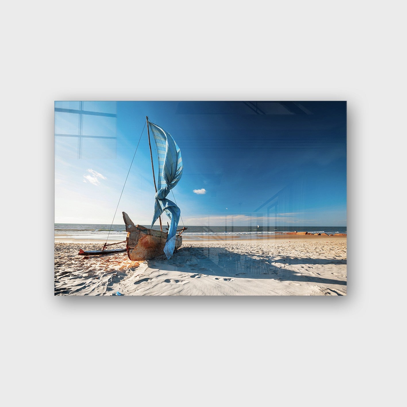 Quadro Decorativo em Vidro Temperado Multicolor 40x60cm - Arte Moderna para Parede