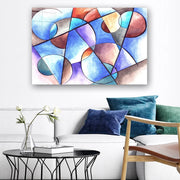 Quadro Decorativo em Vidro Temperado Multicolor 50x70cm - Arte Moderna para Parede