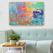 Quadro Decorativo em Vidro Temperado Multicolor 50x70cm - Arte Moderna para Parede