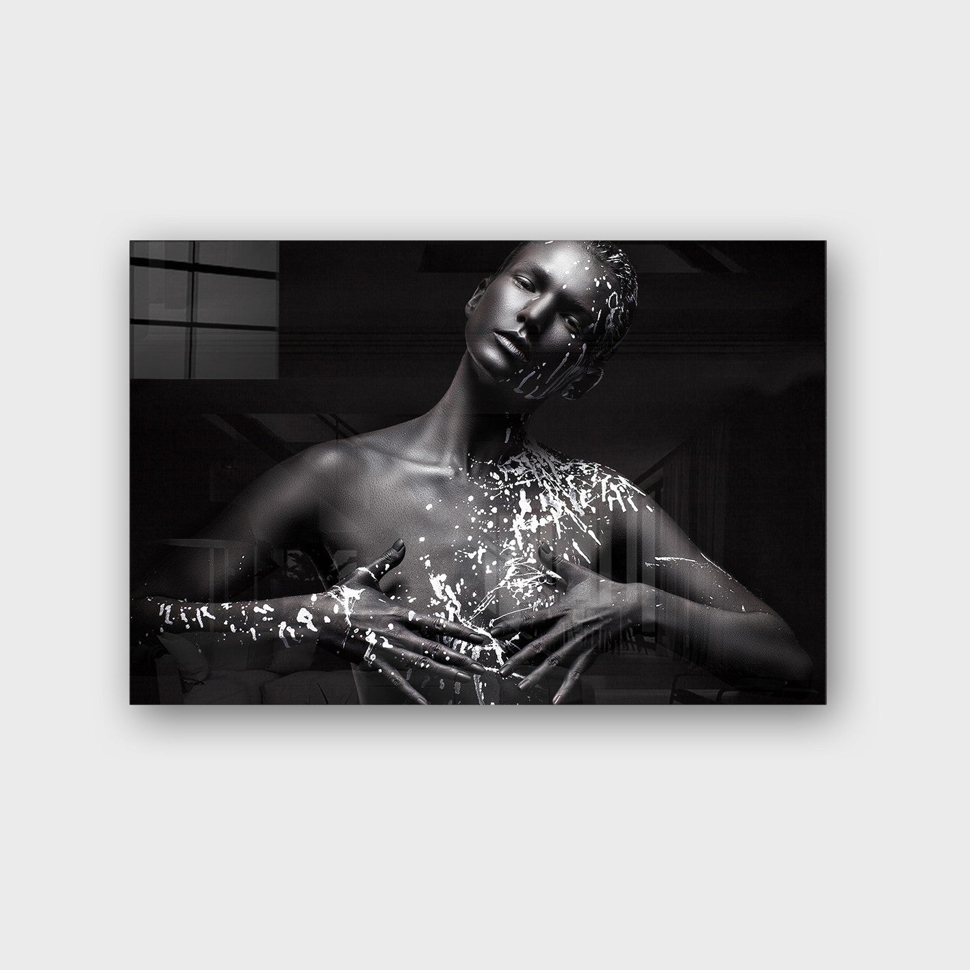 Quadro Decorativo em Vidro Temperado Multicolor 70x100cm - Arte Moderna para Parede