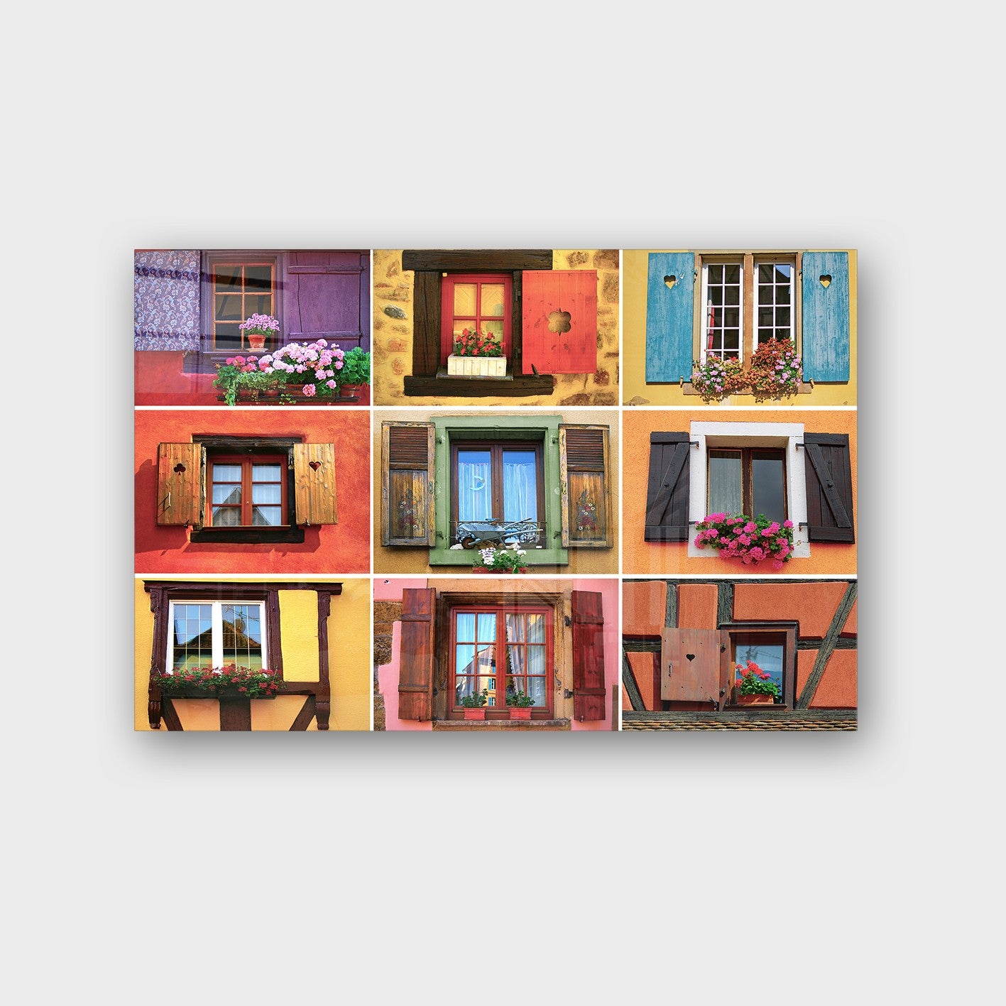 Quadro Decorativo em Vidro Temperado Multicolor 40x60cm - Arte Moderna para Parede