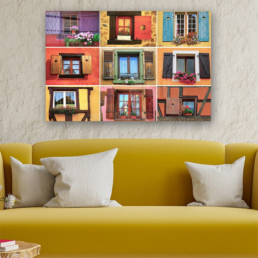 Quadro Decorativo em Vidro Temperado Multicolor 50x70cm - Arte Moderna para Parede