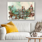 Quadro Decorativo em Vidro Temperado Multicolor 50x70cm - Arte Moderna para Parede