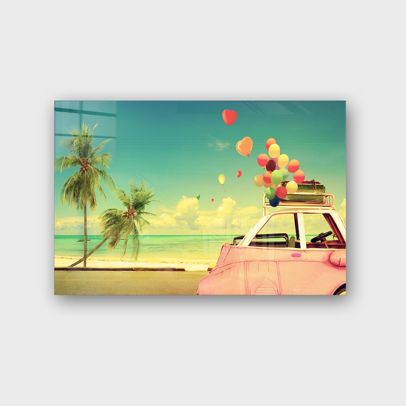 Quadro Decorativo em Vidro Temperado Multicolor 70x100cm - Arte Moderna para Parede