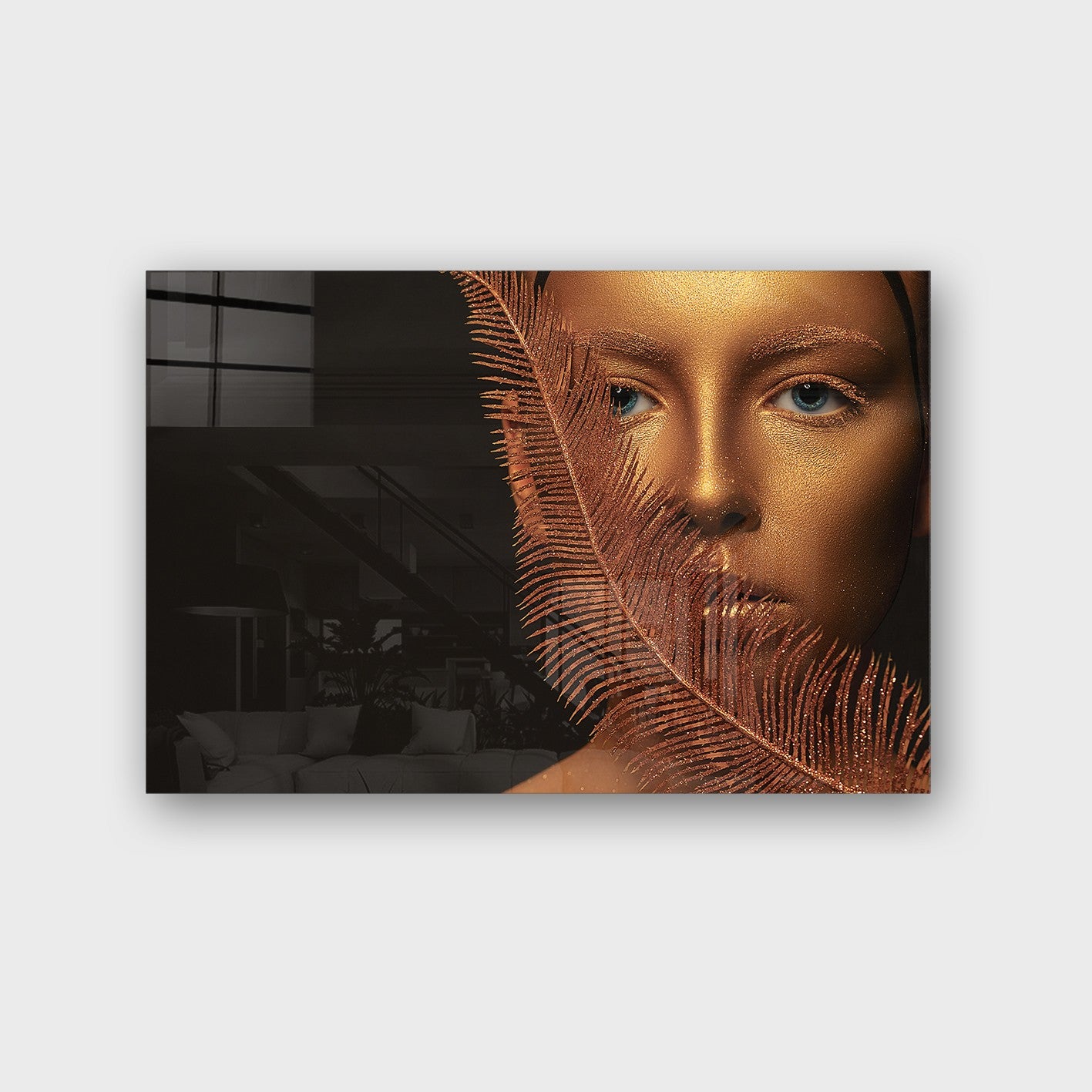 Quadro Decorativo em Vidro Temperado Multicolor 70x100cm - Arte Moderna para Parede