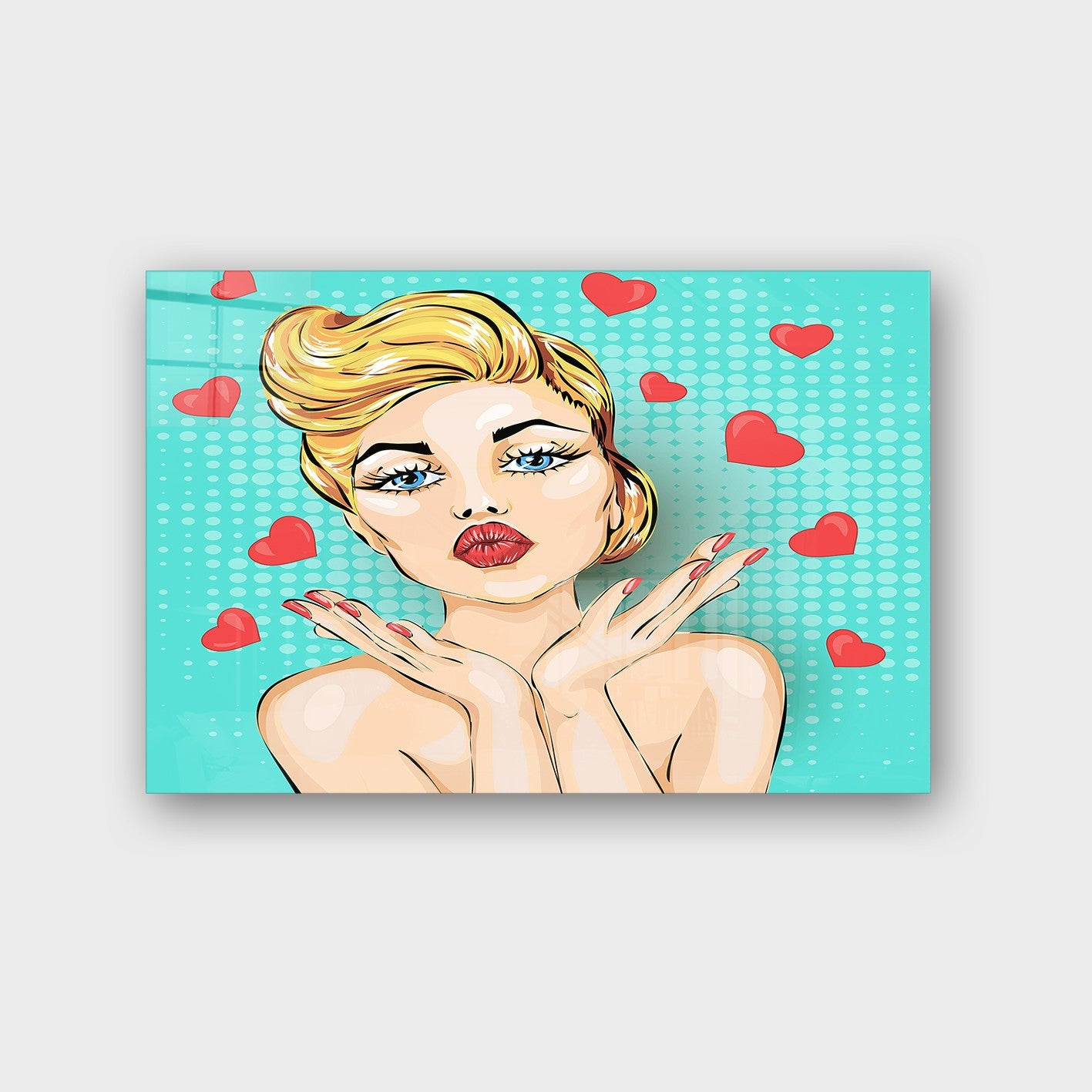 Quadro Decorativo em Vidro Temperado Multicolor 50x70cm - Arte Moderna para Parede