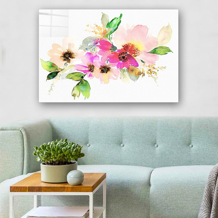 Quadro Decorativo em Vidro Temperado Multicolor 40x60cm - Arte Moderna para Parede