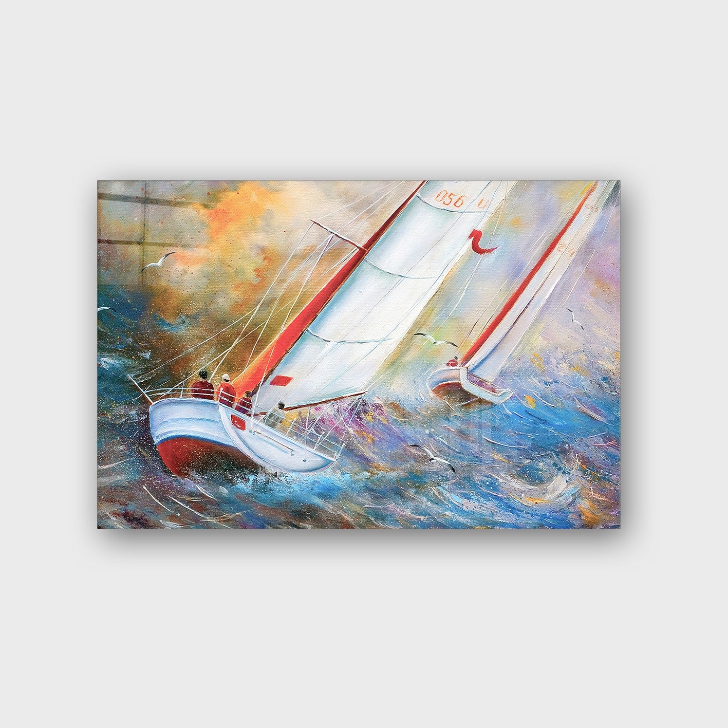 Quadro Decorativo em Vidro Temperado Multicolor 40x60cm - Arte Moderna para Parede