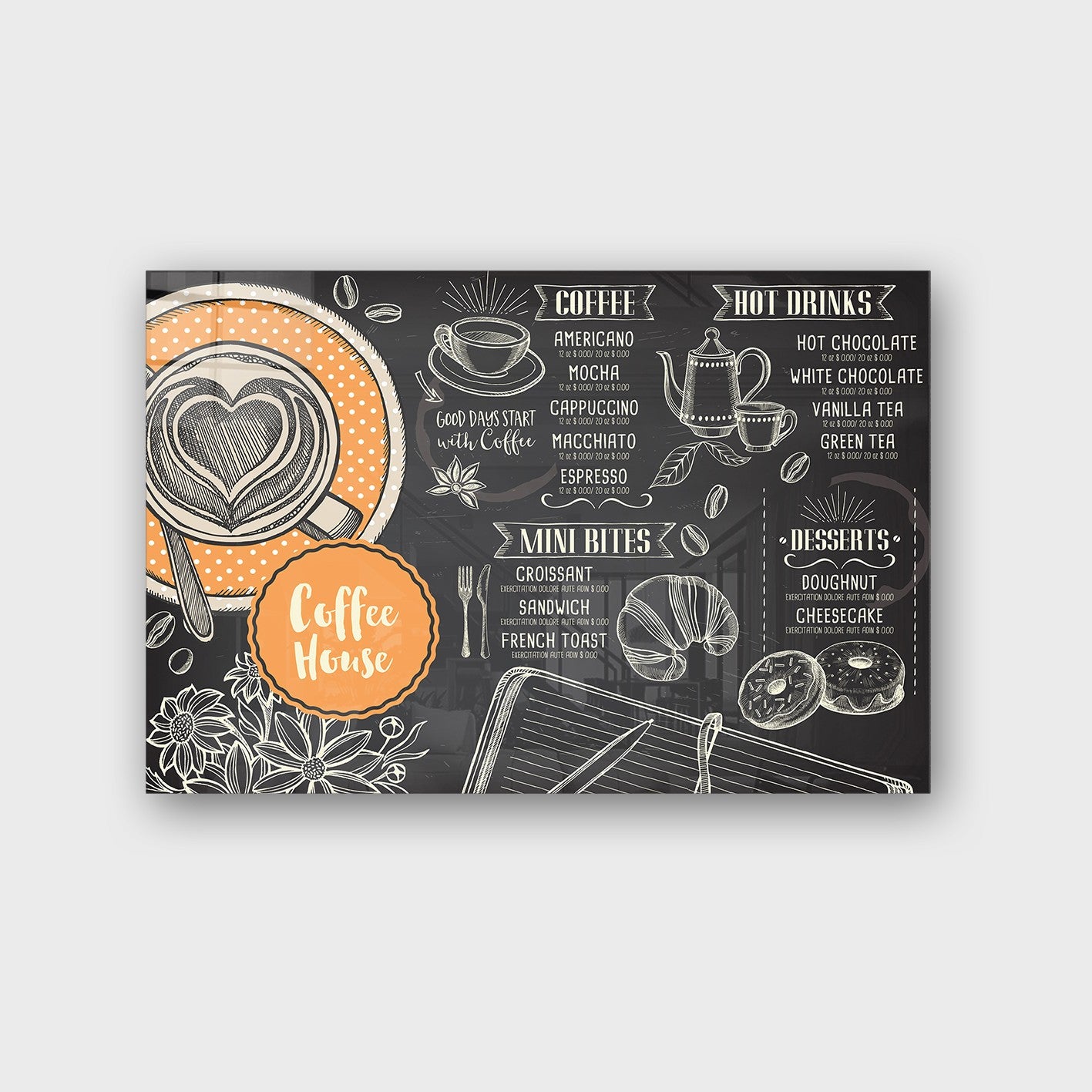 Quadro Decorativo em Vidro Temperado Multicolor 40x60cm - Arte Moderna para Parede