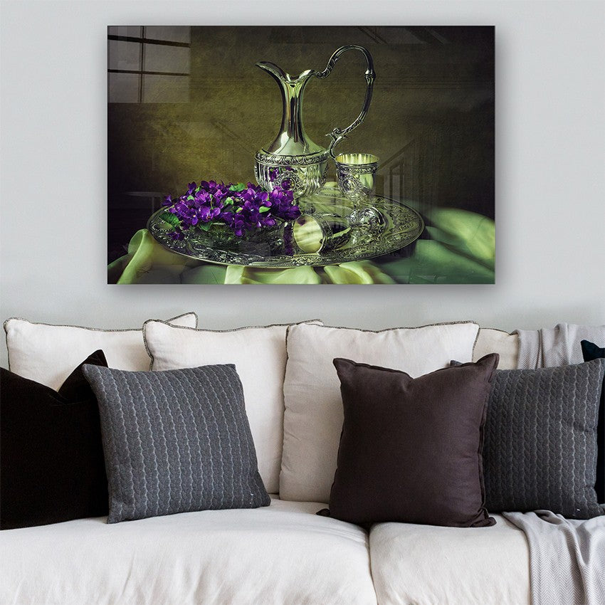 Quadro Decorativo em Vidro Temperado Multicolor 40x60cm - Arte Moderna para Parede