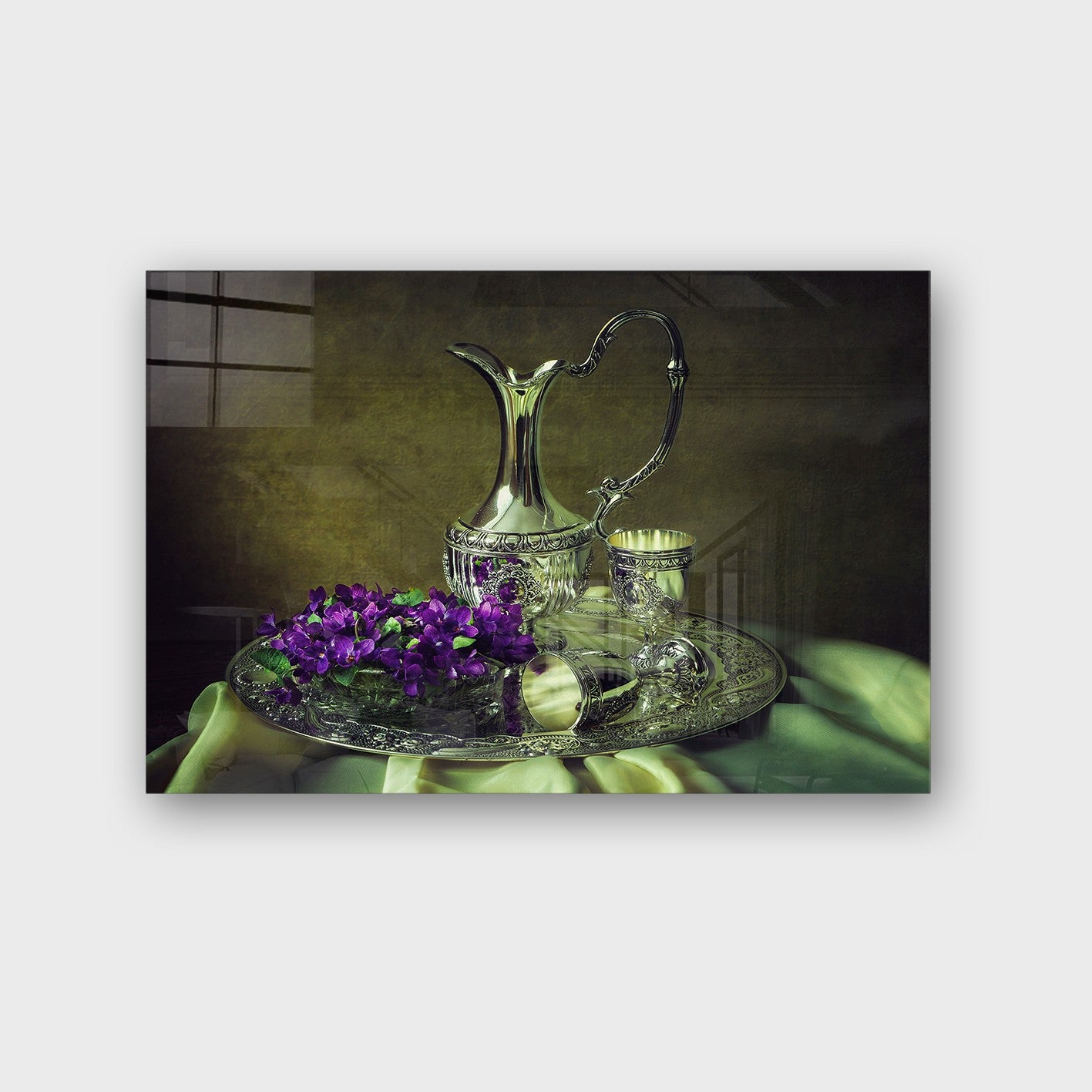 Quadro Decorativo em Vidro Temperado Multicolor 50x70cm - Arte Moderna para Parede