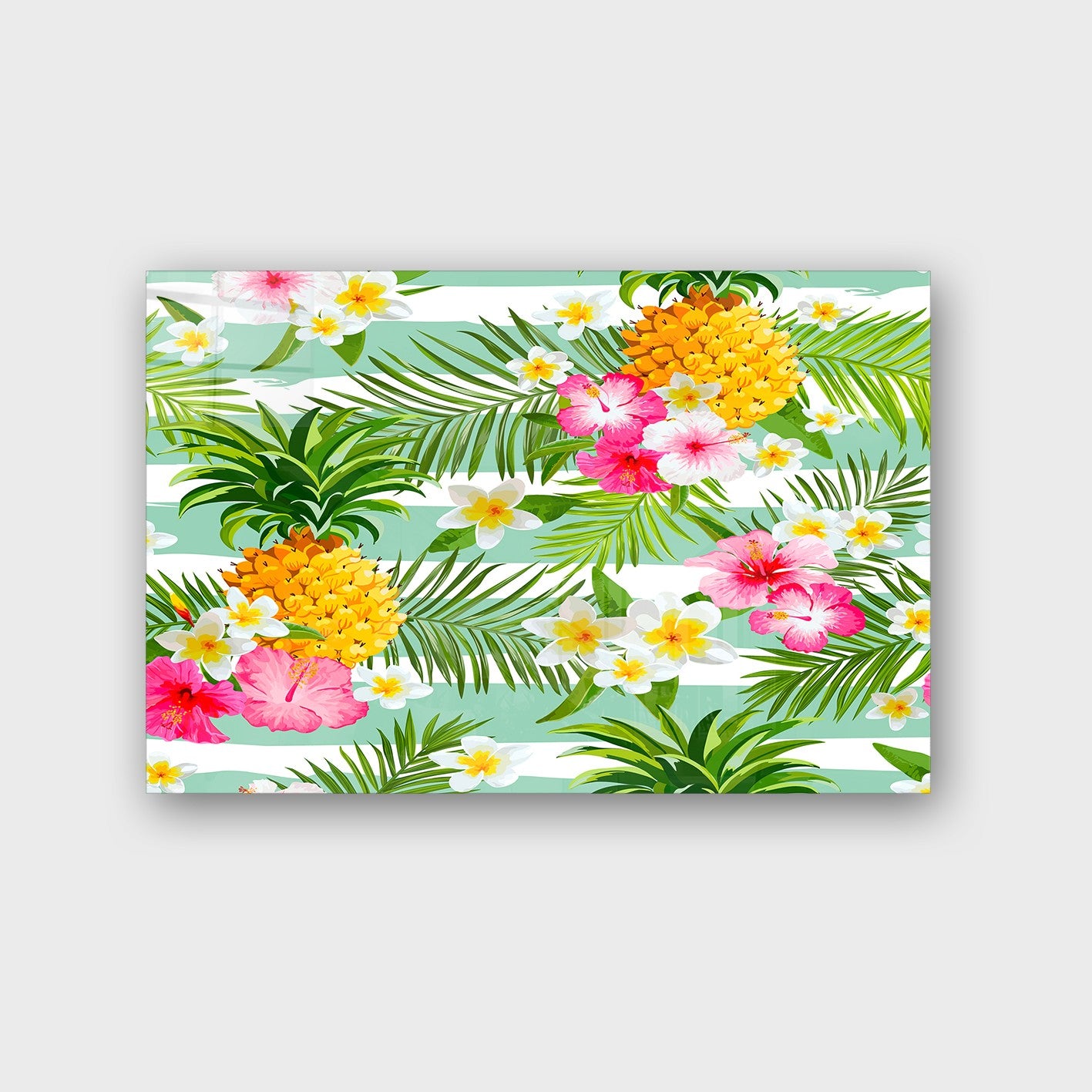 Quadro Decorativo em Vidro Temperado Multicolor 50x70cm - Arte Moderna para Parede