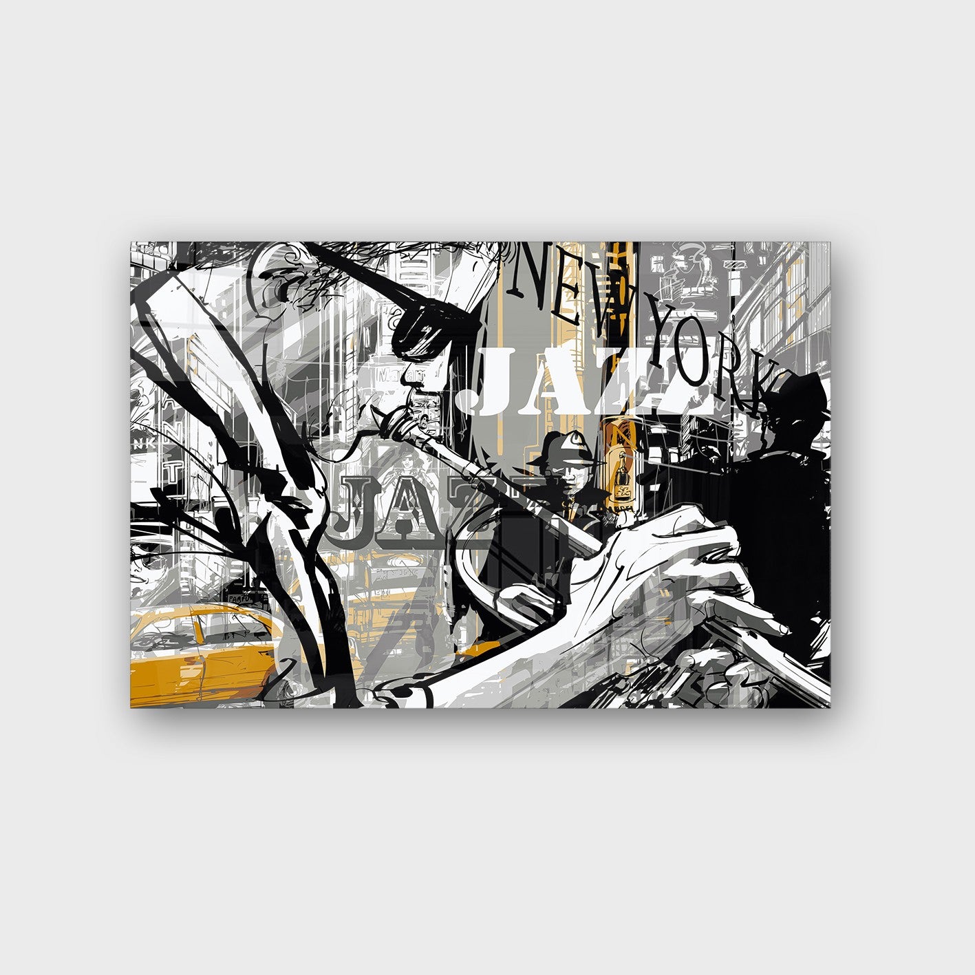 Quadro Decorativo em Vidro Temperado Multicolor 50x70cm - Arte Moderna para Parede