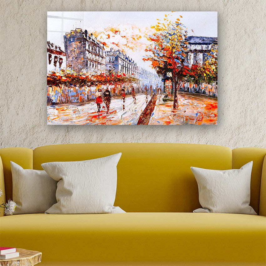 Quadro Decorativo em Vidro Temperado Multicolor 40x60cm - Arte Moderna para Parede