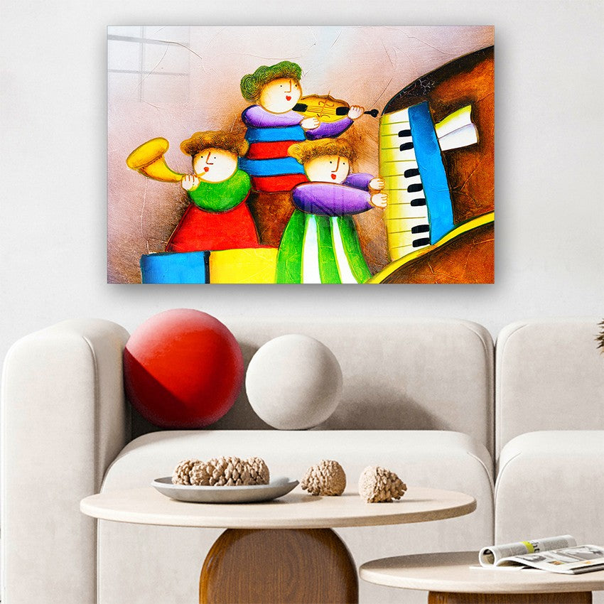 Quadro Decorativo em Vidro Temperado Multicolor 70x100cm - Arte Moderna para Parede