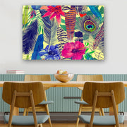 Quadro Decorativo em Vidro Temperado Multicolor 40x60cm - Arte Moderna para Parede