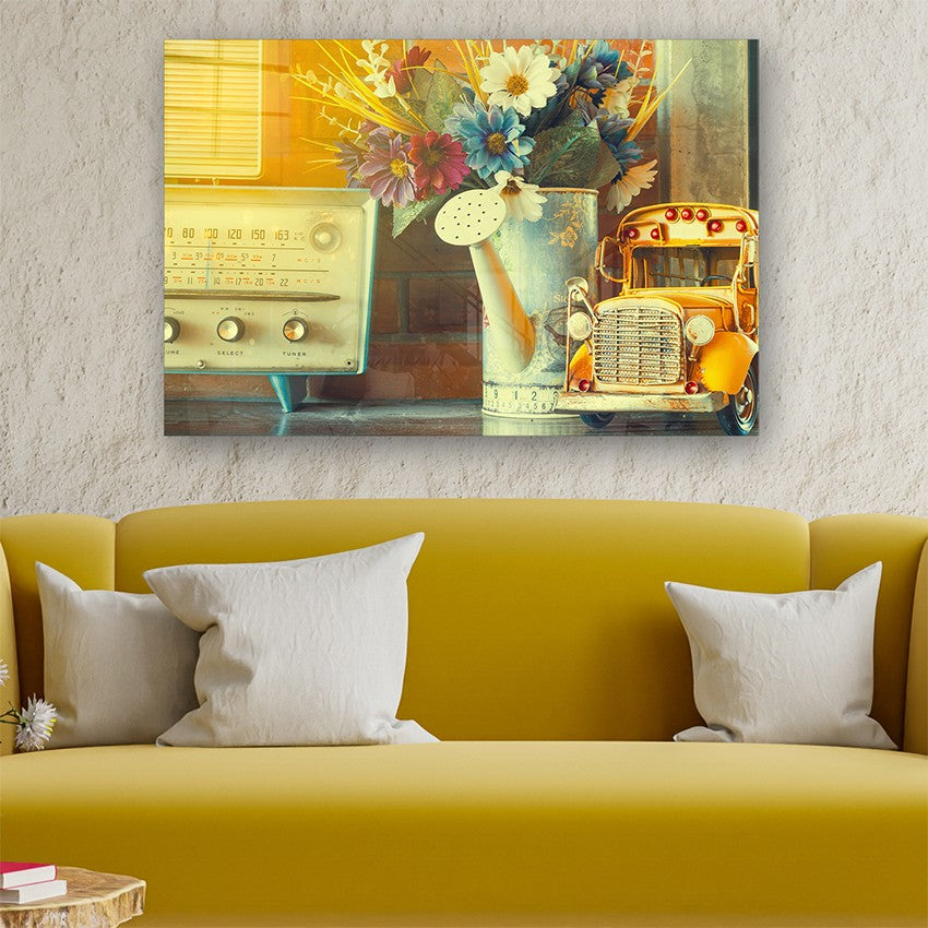 Quadro Decorativo em Vidro Temperado Multicolor 40x60cm - Arte Moderna para Parede